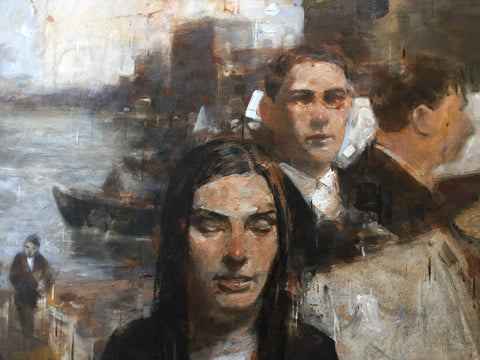 Noel Murphy, Off Stage, 2021, painting, 61 x 51 x 2 cm